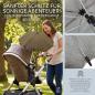 Preview: BAMBINIWELT universaler Sonnenschirm für Kinderwagen/Buggy MELIERT (rund)